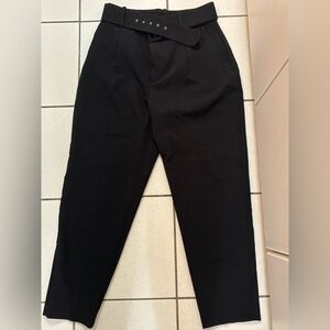 Black Zara Women's Dress Pants with Belt